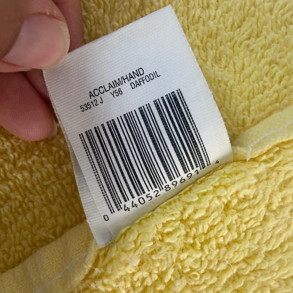 Vintage Ralph Lauren & St Marys Hand Towel Set 6pc Daffodil Yellow Floral USA